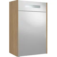 Evenes Spiegelschrank m. bel. Blende, Eiche natur, 1 Tür,