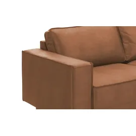 Soho Eckcouch Leder 3-Sitzer Braun