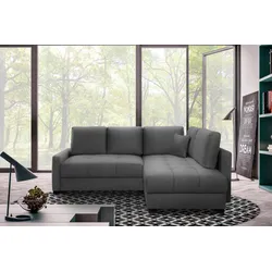 Ecksofa EXXPO - SOFA FASHION "Chester, Boxspring Federkern-Polsterung für bequemeren Sitzkomfort", grau, B:241cm H:92cm T:182cm, Sofas, L-Form, schmale Armlehnen, Bettfunktion u. Bettkasten