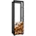 deluke Kaminholzregal Innen Metall 25 x 40 x 125 cm Schwarz