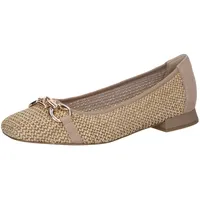 CAPRICE Ballerinas Bast Elegant, Braun (Bark Comb), 40