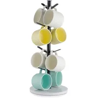 Vevor Tassenhalter (Baum) mit Marmorsockel, Kaffeetassenhalter mit 8 Haken