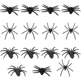 Realistische Plastik Spinne,150PCS Halloween Spinnen Streich Requisiten,Spinnen Tischdekoration,Spinnen aus Kunststoff,Lebensechte Gummispinne,Realistische Spinne Spielfiguren Halloween Streich Scherz