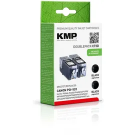 KMP C72 kompatibel zu Canon PGI-520BK schwarz 2er Pack (1508,0021)