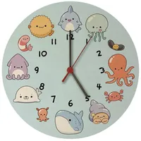 Speecheese Jelly & Friends Kinderuhr mit süßen Meerestieren Wanduhr