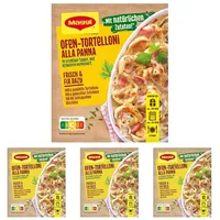 MAGGI Fix für Ofen-Tortelloni alla panna, Würzmischung, mit natürlichen Zutaten*, für 3 Portionen, 4er Pack (1 x 36g)
