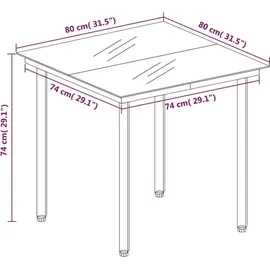 vidaXL Garten-Essgruppe 5-tlg. Grau