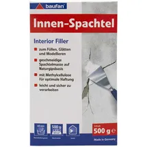 Baufan Innenspachtel 500 g Für Beton, Porenbeton, Mauerwerk, Gips- und Kalkputz