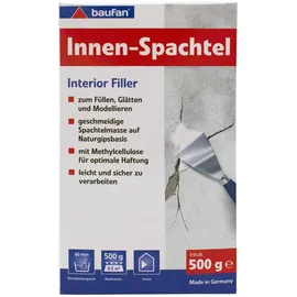 Baufan Innenspachtel 500 g Für Beton, Porenbeton, Mauerwerk, Gips- und Kalkputz