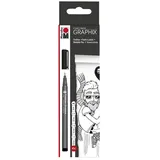 Marabu Graphix Fineliner, schwarz, 4 Stifte