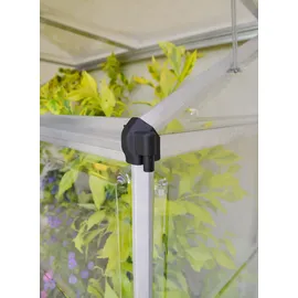 CANOPIA Anlehngewächshaus Kunststoff Silber Klar 0,7 mm 0,75 m2