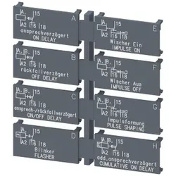 Siemens 3RP29010A Schildersatz für Multifunktionsgerät, 1 W Schildersatz (1 Stk) mit 8 Funktionen - 5 Stück