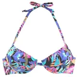 BENCH Bikini-Top Damen Schwarz/Mehrfarbig 36 Cup A