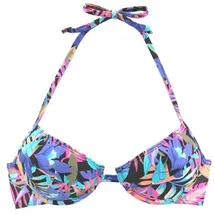 BENCH Bikini-Top Damen Schwarz/Mehrfarbig 36 Cup A