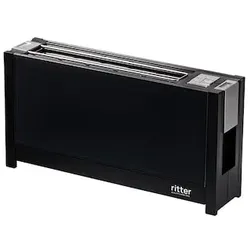 ritter volcano 5 Langschlitz-Toaster mit Glasfronten schwarz