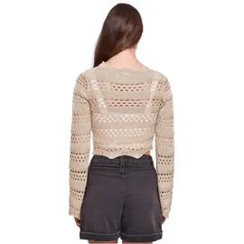 URBAN CLASSICS Crochet Langarm-oberteil Soft Seagrass 4XL