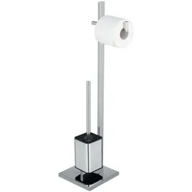 Wenko WC-Garnitur Quadro Silber 1 St.