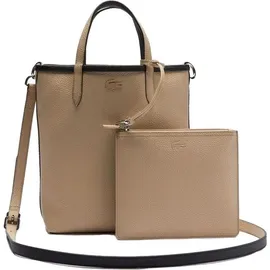 Lacoste Anna Reversible Canvas Tote Bag noir crema