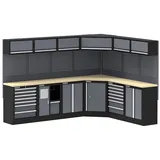 feistos Werkstatteinrichtung Werkzeugschrank Apollo 22 Grau Schwarz 291x223x46x200 cm
