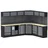 feistos Werkstatteinrichtung Werkzeugschrank Apollo 22 Grau Schwarz 291x223x46x200 cm