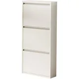 [en.casa] Sokndal 50 x 104 x 15 cm 3 Klappen Pfefferweiß