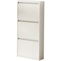 [en.casa] Sokndal 50 x 104 x 15 cm 3 Klappen Pfefferweiß