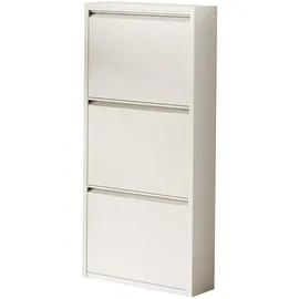 [en.casa] Sokndal 50 x 104 x 15 cm 3 Klappen Pfefferweiß