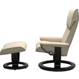 Stressless Stressless® Relaxsessel »Admiral«, (Set, Relaxsessel inkl. Hocker), mit Classic Base, Größe M & L, Gestell Schwarz beige