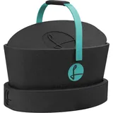 Lieblingskorb Complete deep Black (türkis) Einkaufskorb und Thermobox in einem, inklusive Deckel und Ring, isoliert, abwaschbar, Picknickkorb zum kühlen von Lebensmittel, Einkaufstasche