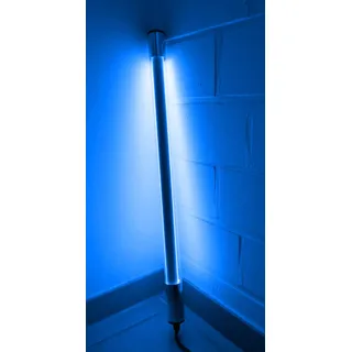 Xenon Lichtidee Led Leuchtstab IP44 KS mit Blendschutz 60cm blau für Außen, Gartenbeluchtung mit Led 3m Anschlußkabel 230 Volt