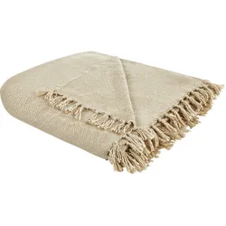 Kuscheldecke CHAOHANI Stoff 220 x 240 cm Beige