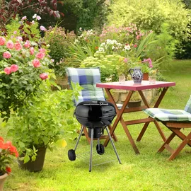 Relaxdays Kugelgrill Ø 53 cm schwarz