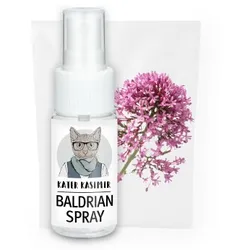 Kater Kasimir Baldrian-Spray. Rein natürlich im 30ml Pumpzerstäuber