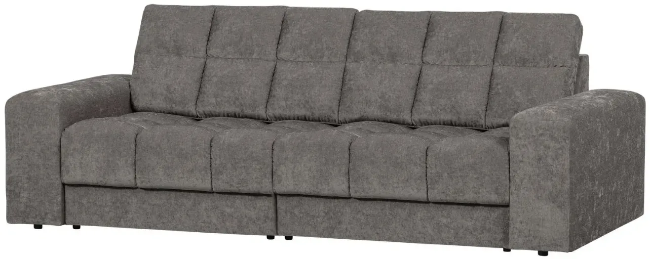 Sofa Date aus Webstoff, klassischer Stil, Grau Mouse, gepolstert und komfortabel