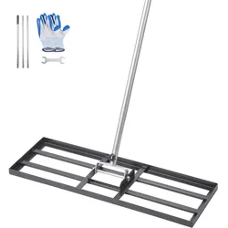 VEVOR Rasenrakel Nivellierrechen Levelingrake Rasenpflege 762x254x2290mm