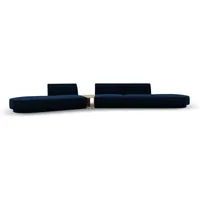 Micadoni Sofa Miley, modular 5-Sitzer ohne Armlehnen blau