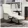 Homcom Relaxsessel mit Hocker Mikrofaser 71 x 104 x 69 cm Cremeweiß
