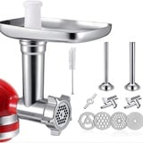 Fleischwolf Zubehör, Fleischwolf Edelstahl Stuffer Zubehör Für KitchenAid Standmixer, 14 Pcs Ganzmetall Fleischwolf Zubehör Für Die Küchenmaschinen