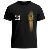 MoonWorks Print-Shirt Herren T-Shirt Deutschland Trikot Fußball WM Fußball-Sommer 2026 mit Print schwarz 3XL