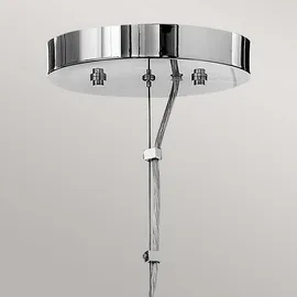 Elstead Lighting Hängeleuchte Deckenlampe Pendelleuchte LED Silber Stahl Glas 3-Flammig Dimmbar