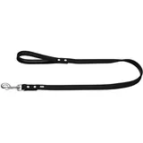 Hunter - Grundleder Lederarmband für Hunde (18/100) (schwarz)