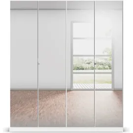 Rauch Reflect, mit Spiegelfront, inkl. praktischer Inneneinteilung und Stoffboxen-Set weiß