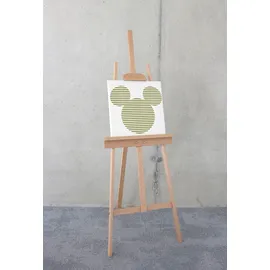 KOMAR Canvasbild Disney, Mickey Horizontal Stripes - 40 x 40 cm - Bild Auf Keilrahmen