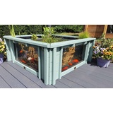 Clear View Garden Aquarium Lotus Gartenteich, quadratisch mit Fenstern