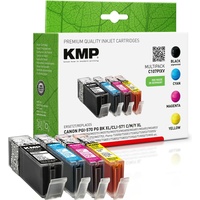 KMP kompatibel zu Canon PGI-570XL schwarz + CLI-571XL CMYK