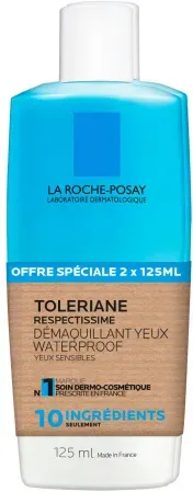 La Roche-Posay Toleriane Respectissime Waterproof Augen Make-Up Entferner 2x125ml