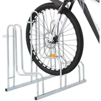 VidaXL Fahrradständer für 3 Fahrräder Freistehend Verzinkter Stahl