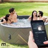 BRAST Whirlpool aufblasbar MSpa Frame Mono Eco für 8 Personen | Ø192x65cm | 144 Massagedüsen in 3 Intensitäten | In- Outdoor Pool | Ganzjährig...