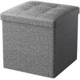 Oak & Tea Sitzhocker mit Stauraum 30 x 30 x 30 cm Grau