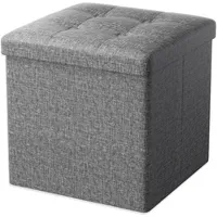 Oak & Tea Sitzhocker mit Stauraum 30 x 30 x 30 cm Grau